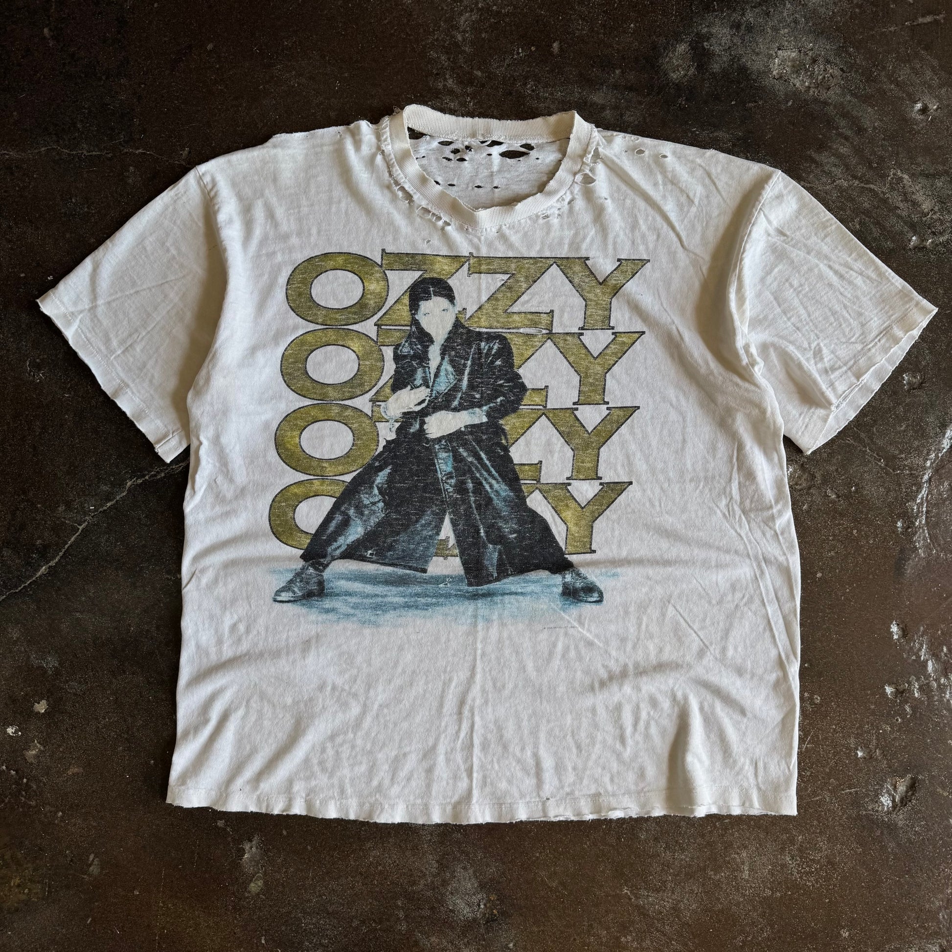 90’s Ozzy Osbourne Distressed/Thrashed Tour Tee (XL)