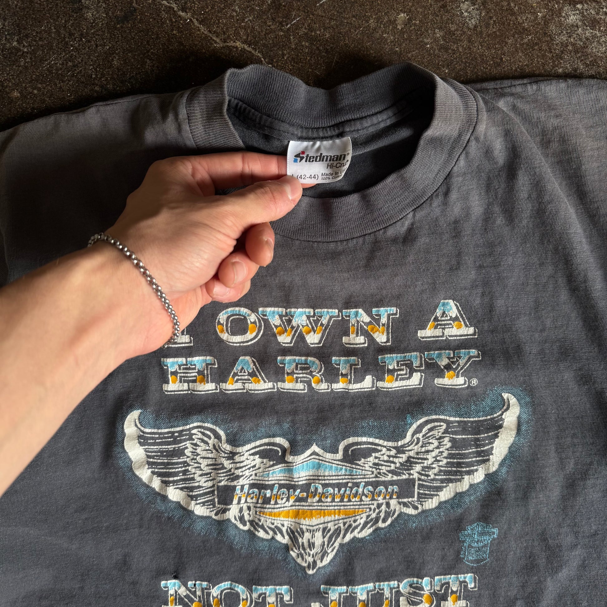 80’s Harley “Not Just A T-Shirt” Sun Faded Miami Tee (L)