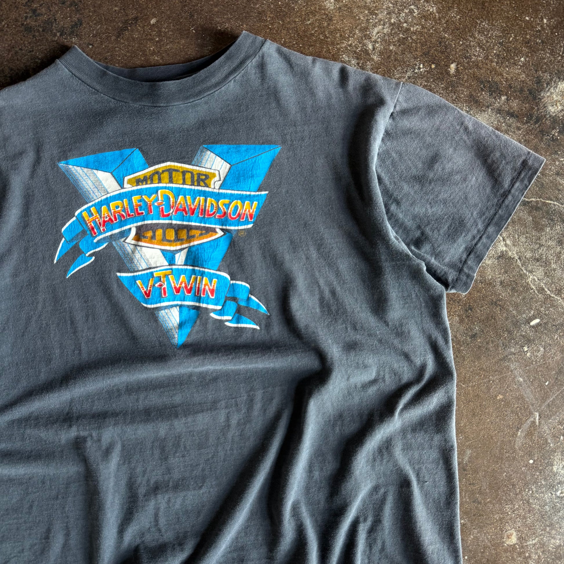 80’s Harley V-Twin Sun Faded Tee (XL)
