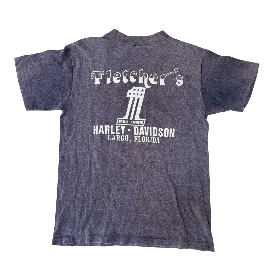 80’s Harley Bat Skull Fletchers Dealer Tee Size M