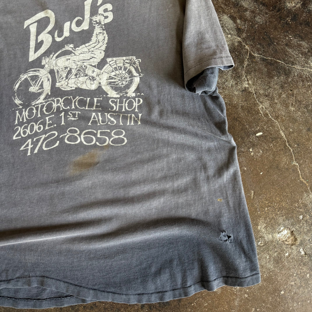 80’s Bud’s Motorcycle Shop Sun Faded Tee (M/L)