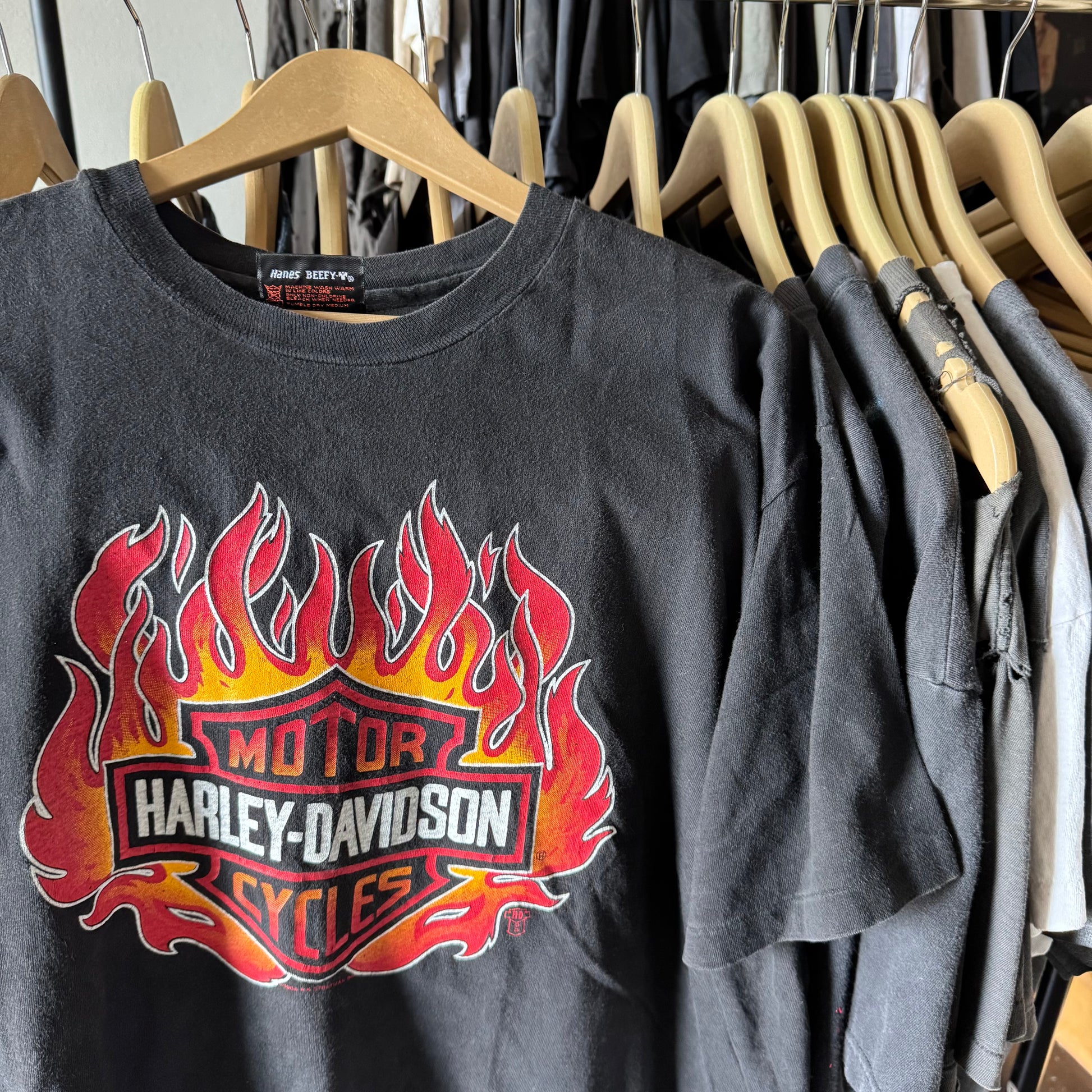 80’s Harley Flame Ball Flint Michigan Tee Size XXL