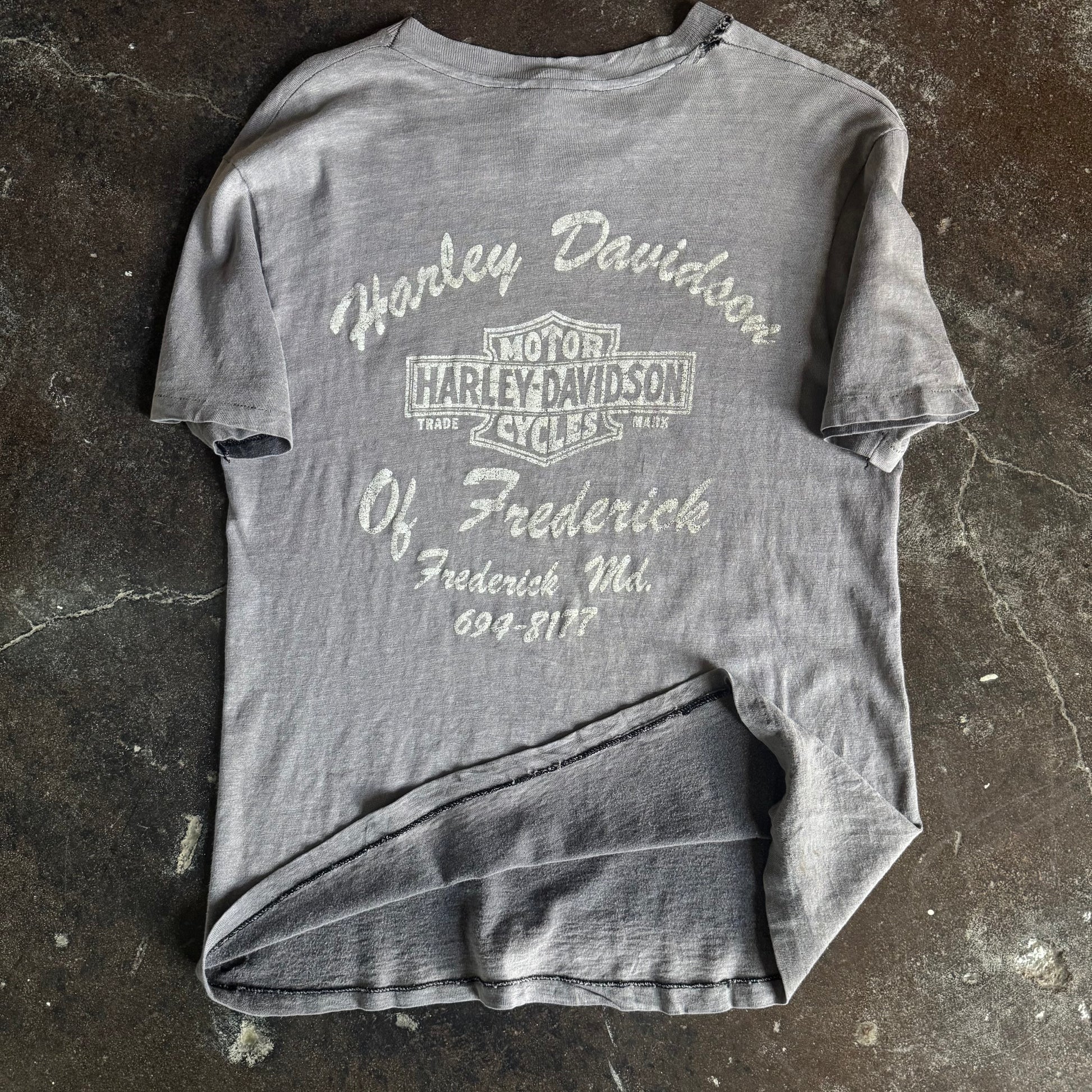 80’s Harley “Un-American” Sun Faded Tee (L)