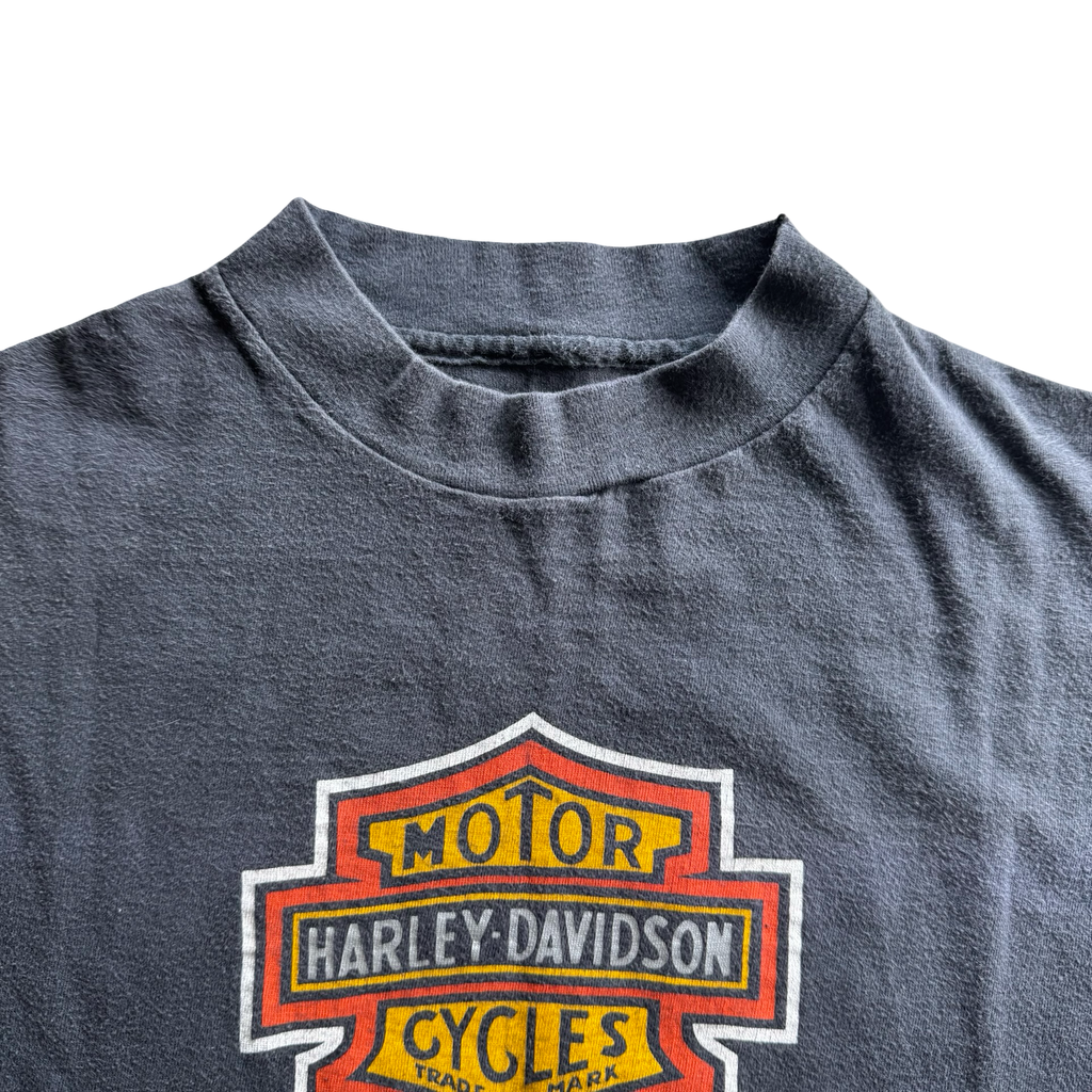 80’s Harley Established Emblem Rocky Mountain Skull Tee Size L