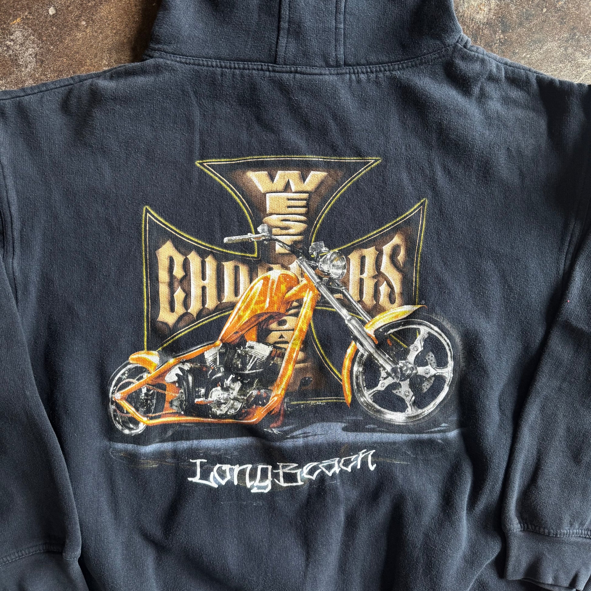 Y2K West Coast Choppers Emblem Hoodie (L)
