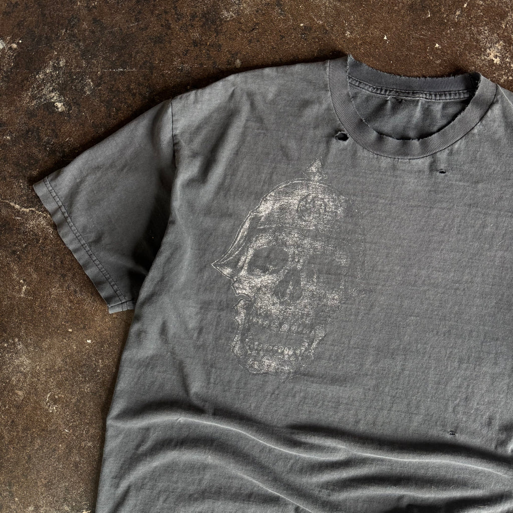 Y2K Metal Mulisha Helmet Skull Sun Faded Tee (XL)