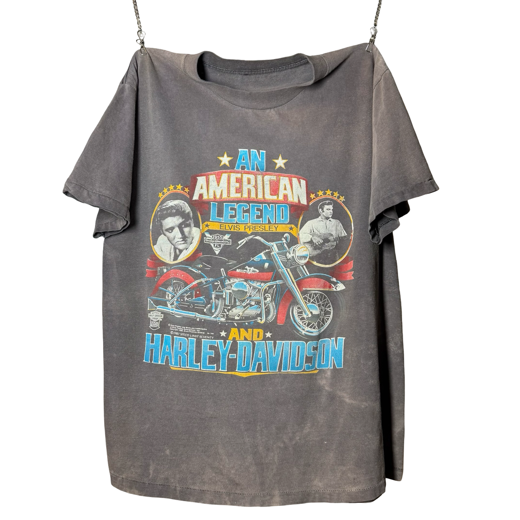 80’s Harley American Legend Elvis Sun Faded Tee Size XL