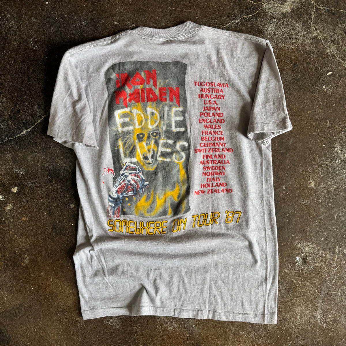 80’s Iron Maiden Eddie Lives Band Tour Tee (M)