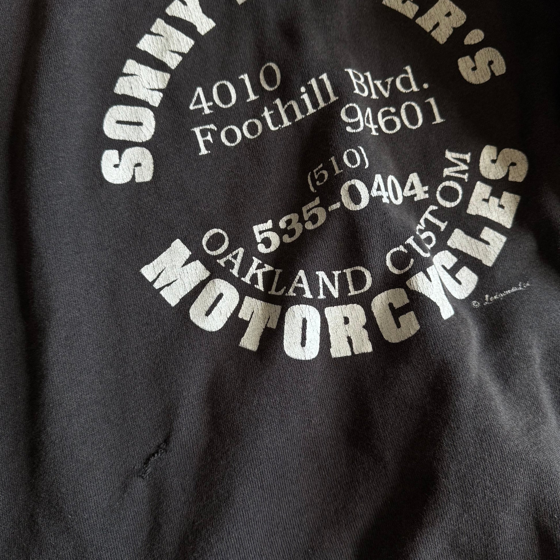 90’s Sonny Barger Motorcycles Zip Up Flame Hoodie (XL)