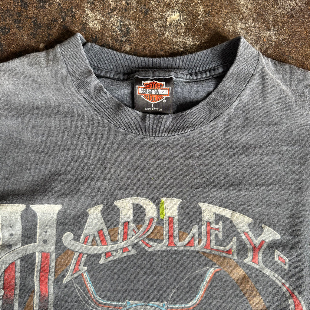 90’s Harley Davidson Sun Faded Bike Tee (L)