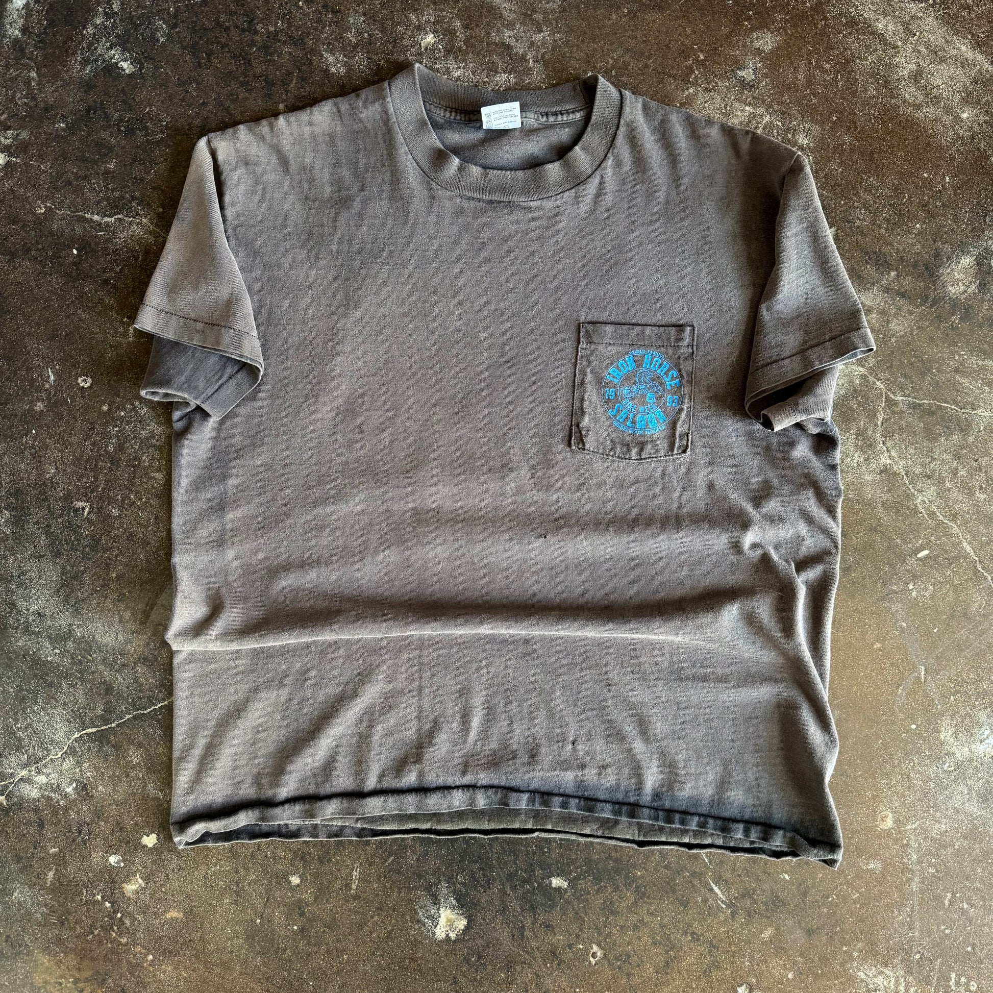 90’s Sun Faded Iron Horse Saloon Pocket Tee (XL)