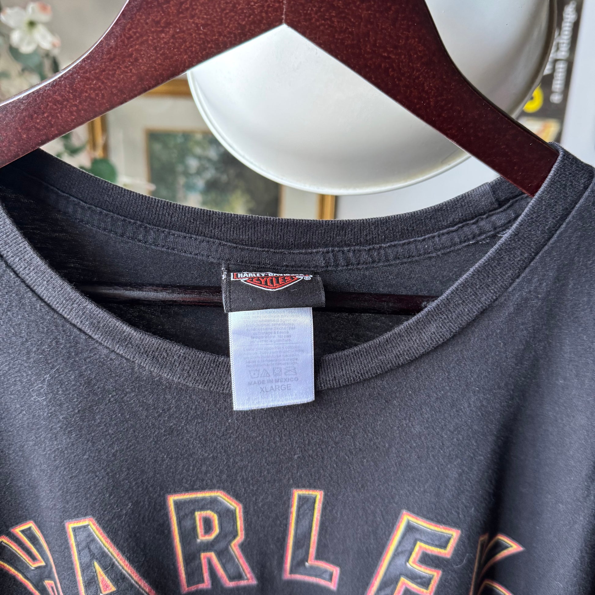 Y2K Harley MILF Flame Silhouette Longsleeve Tee Size XL