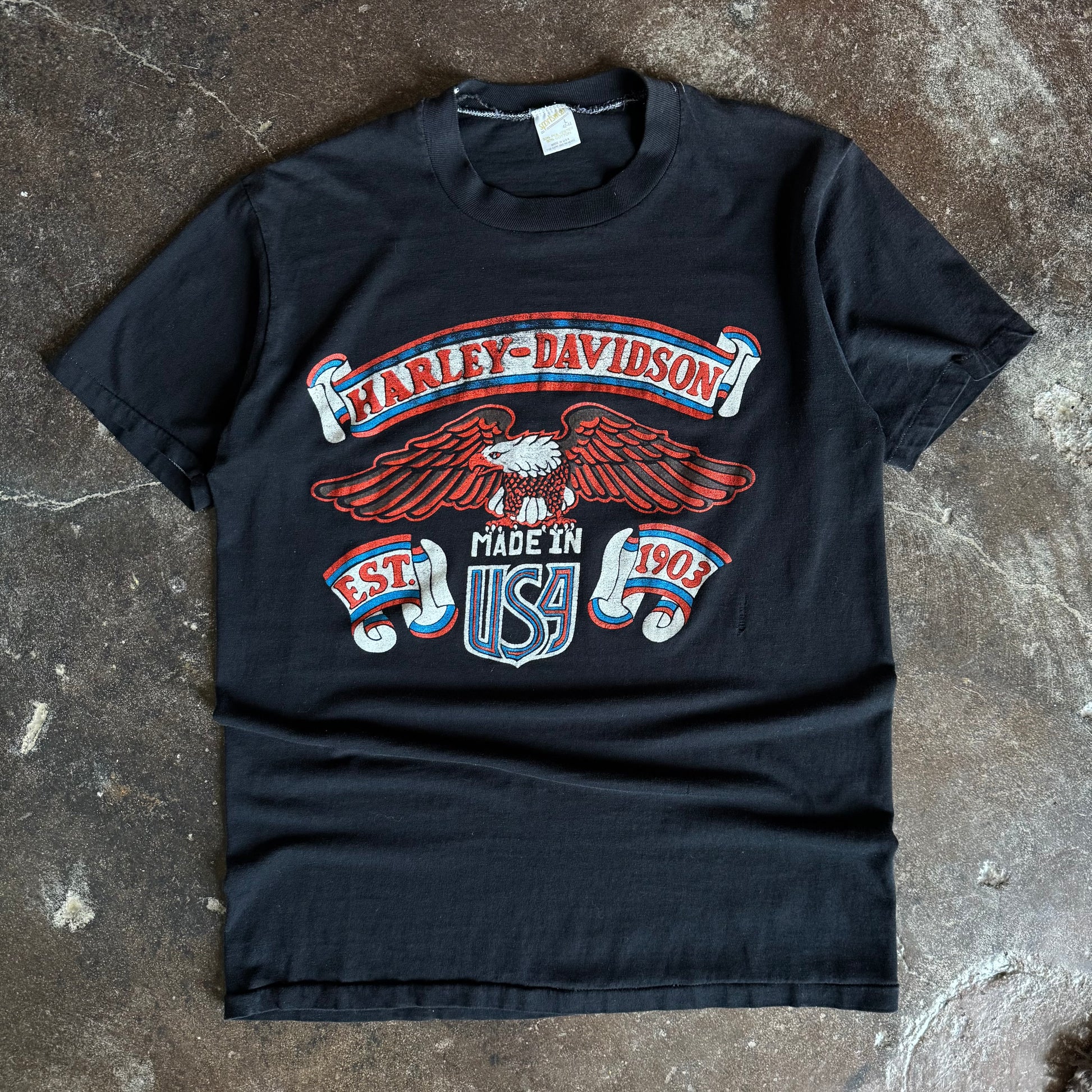 80’s Harley Established Eagle Daytona Florida Tee (L)