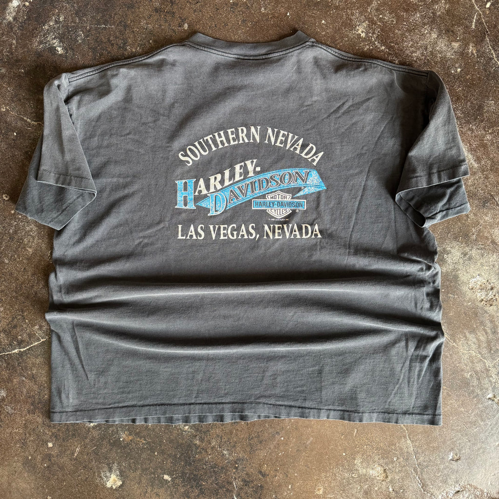 90’s Harley Las Vegas Eagle Sun Faded Tee (XXL)