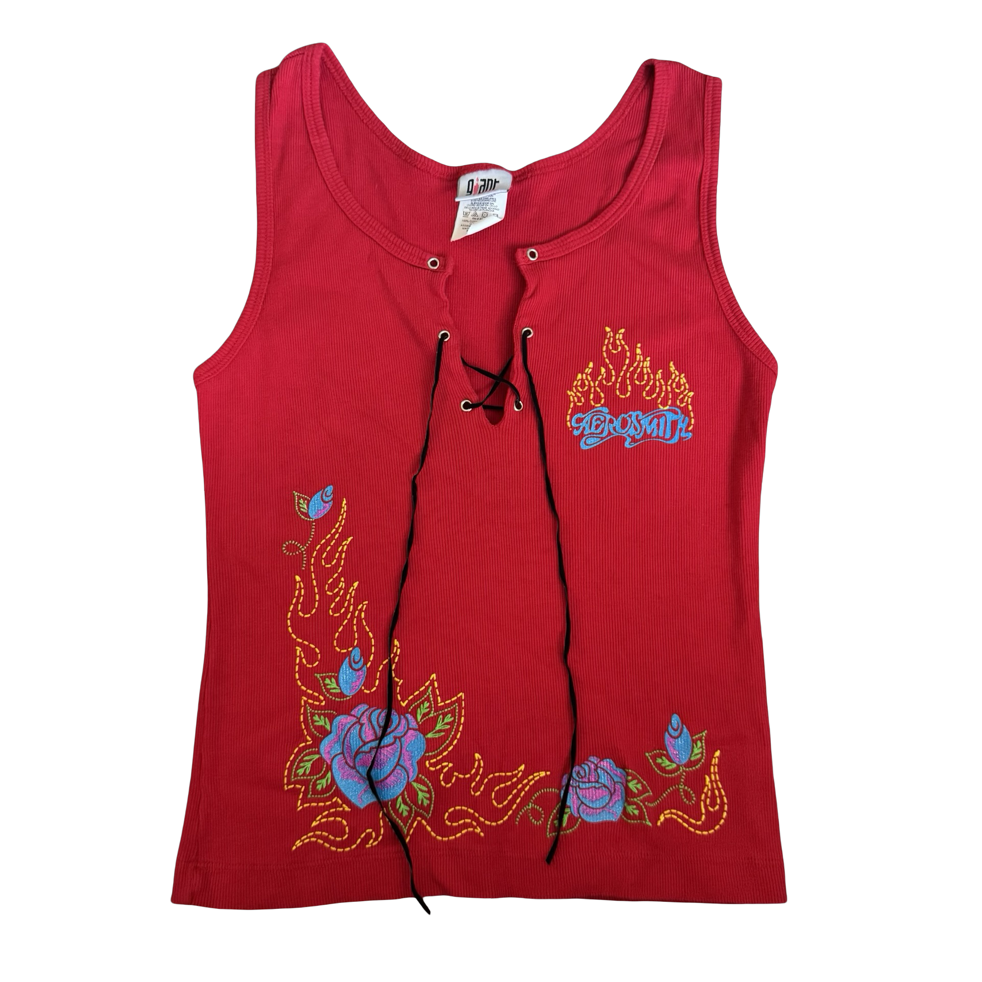 Y2K Aerosmith Band Women’s Tank Lace Top Size S