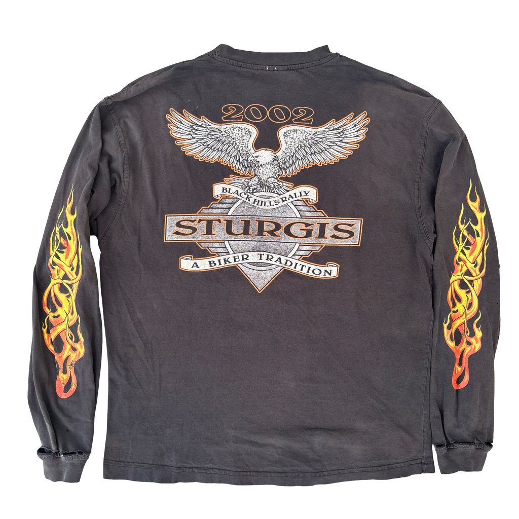 Y2K Sturgis Bike Week Flame Longsleeve Tee Size XL