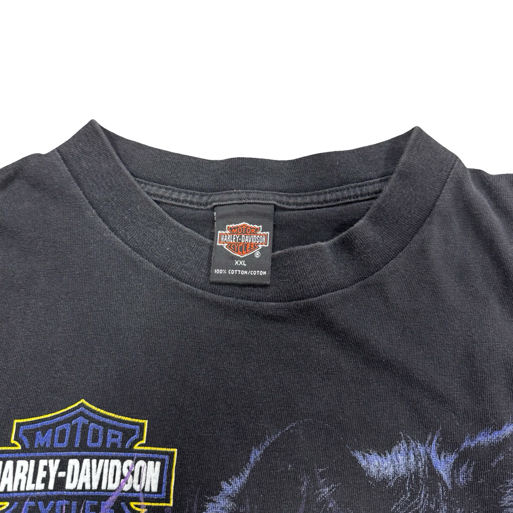 90’s Harley Midnight Rider Wolf Flame Tee Size XXL