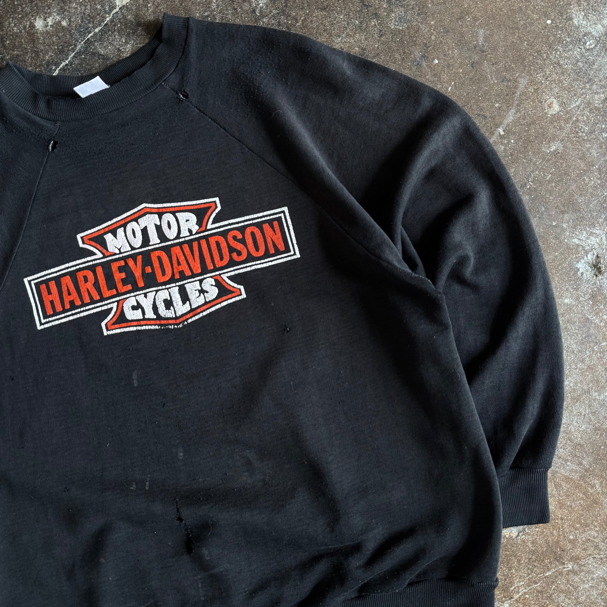 80’s Harley Davidson Emblem Distressed Crewneck (XL)