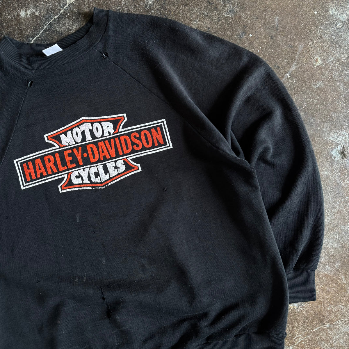 80’s Harley Davidson Emblem Distressed Crewneck (XL)