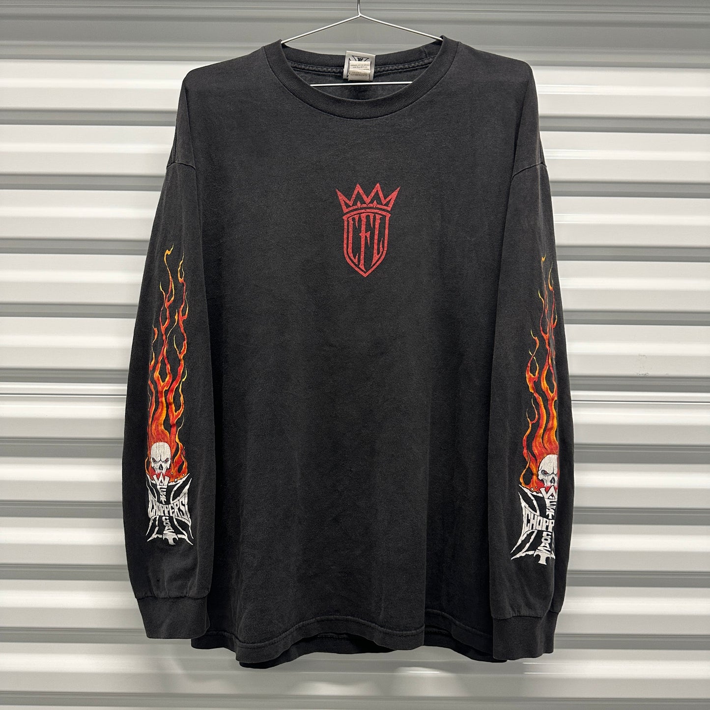 WCC Red Skull Flame Longsleeve Shirt Size XL
