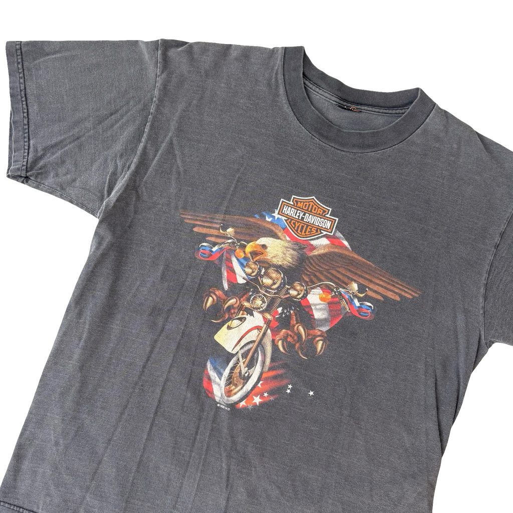 90’s Harley Sun Faded Crazy Back Hit Tee Size XL