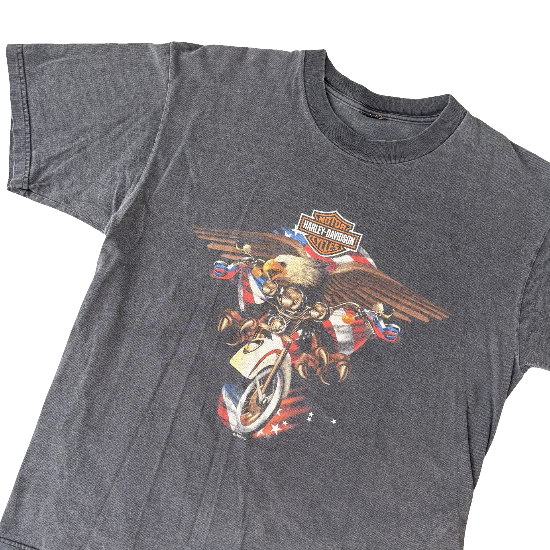 90’s Harley Sun Faded Crazy Back Hit Tee Size XL