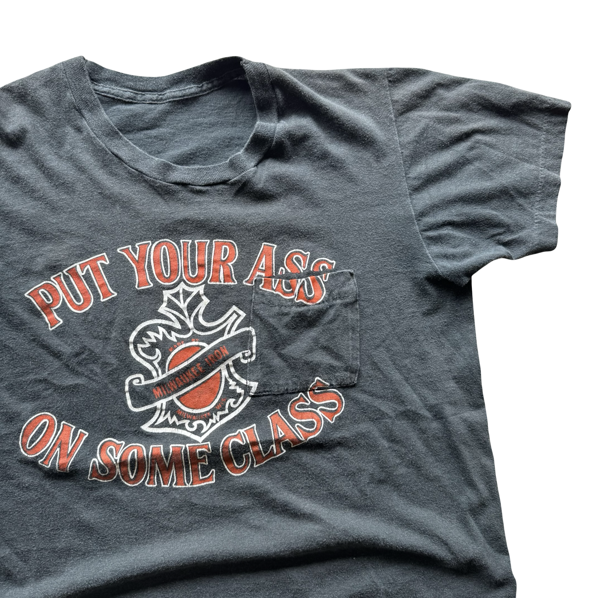 80’s Harley “Put Your Ass On Some Class” Pocket Tee Size L