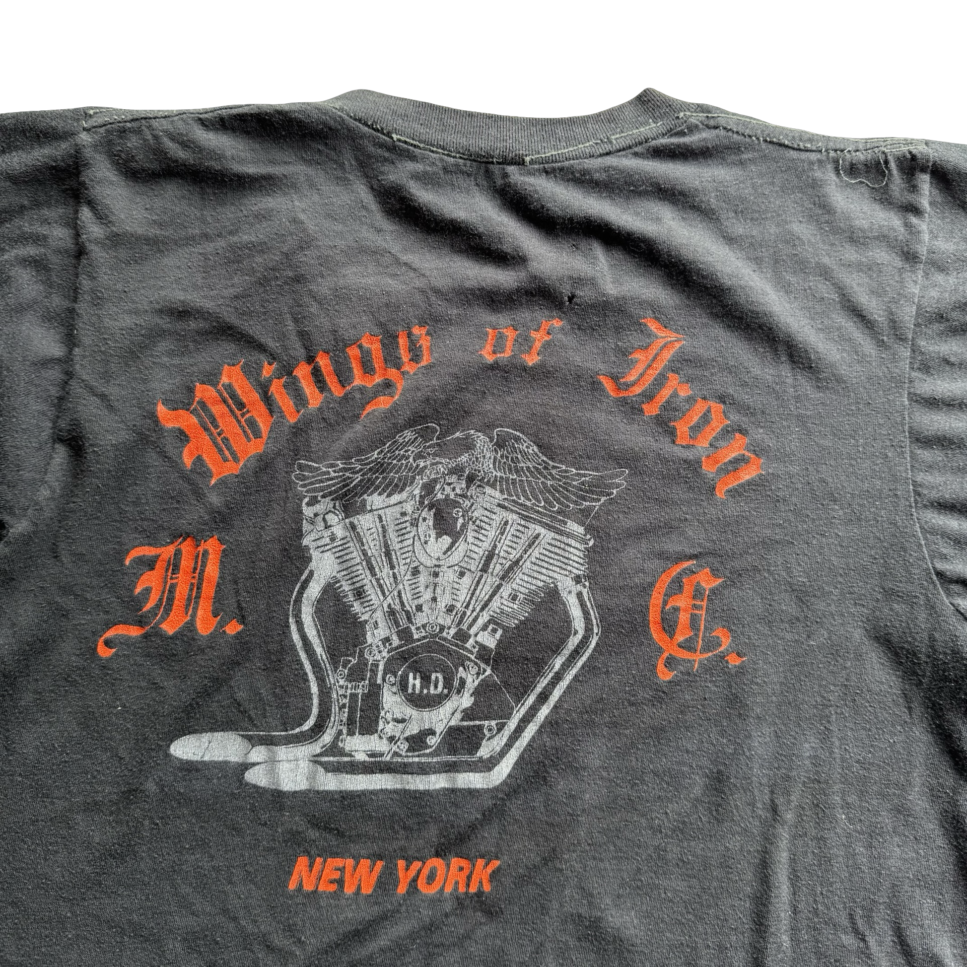 80’s Harley Emblem Wings of Iron NY Tee Size M