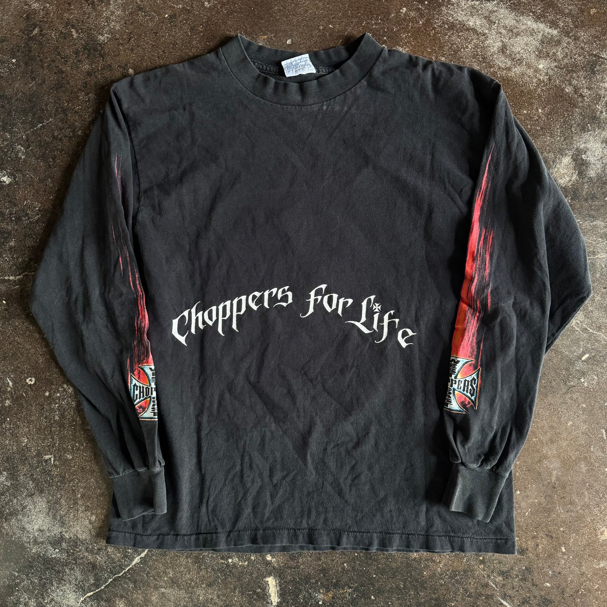 Y2K West Coast Choppers Flaming Emblem Longsleeve (L)
