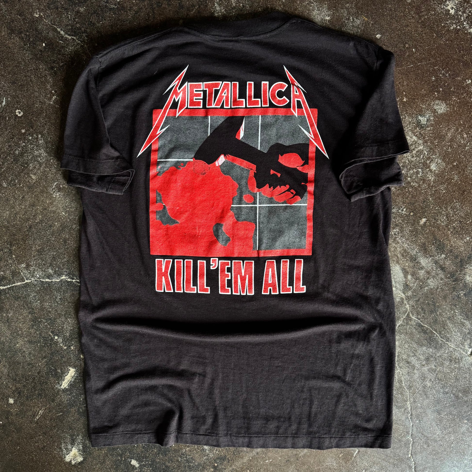 80’s Metallica Kill ‘Em All Electric Chair Band Tee (XL)