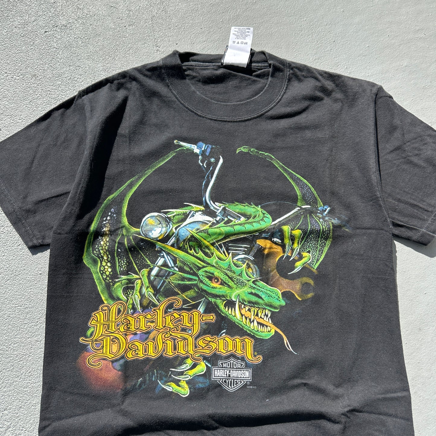 Y2K Harley Dragon Big Print Crazy Back Hit Tee (Factory-New)