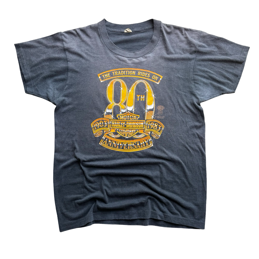 80’s Harley 3D Emblem Washington DC 80th Tee Size XL