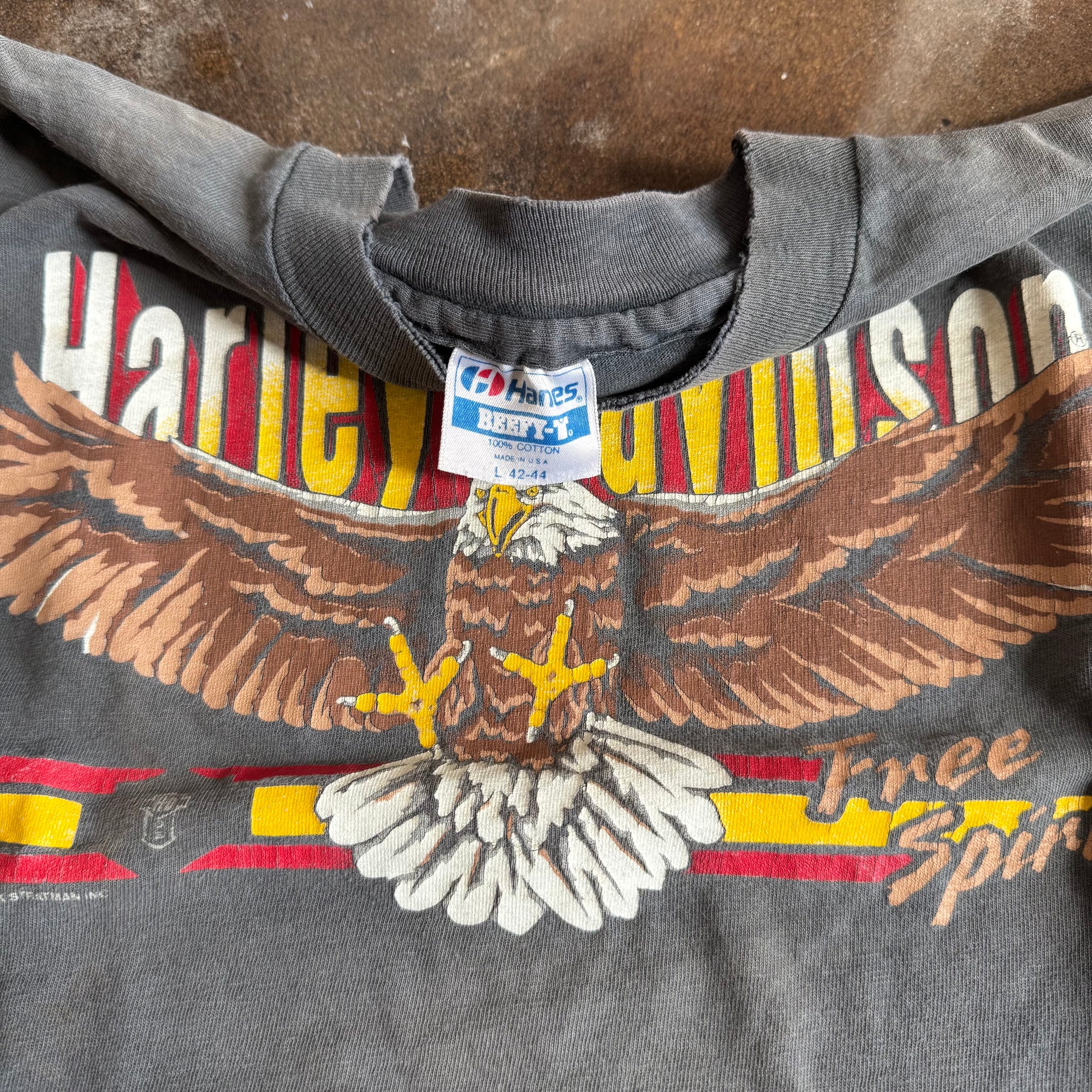 80’s Harley Free Spirit Sun Faded Tee (L)