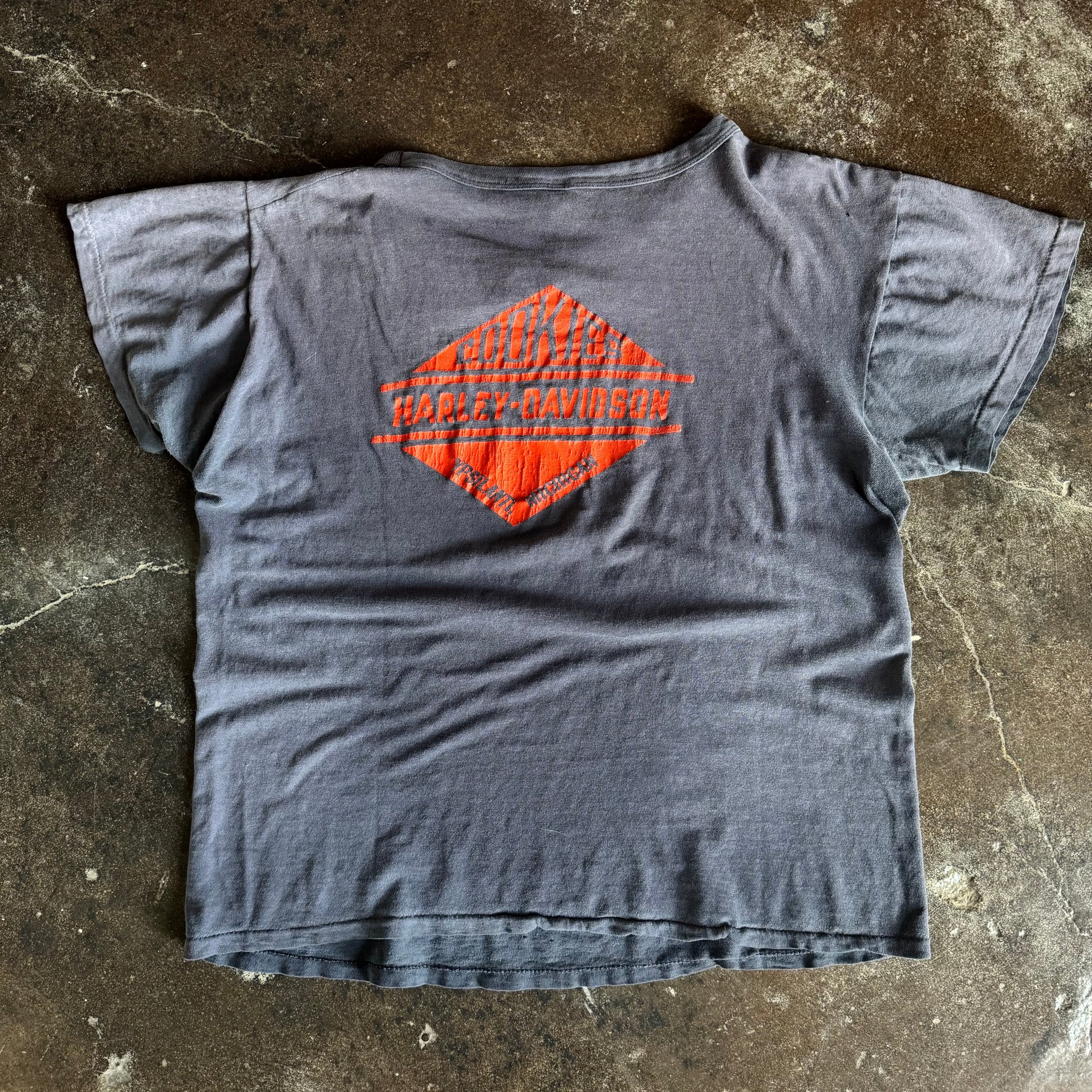 70’s Harley Emblem Cookies Sun Faded Tee (L)