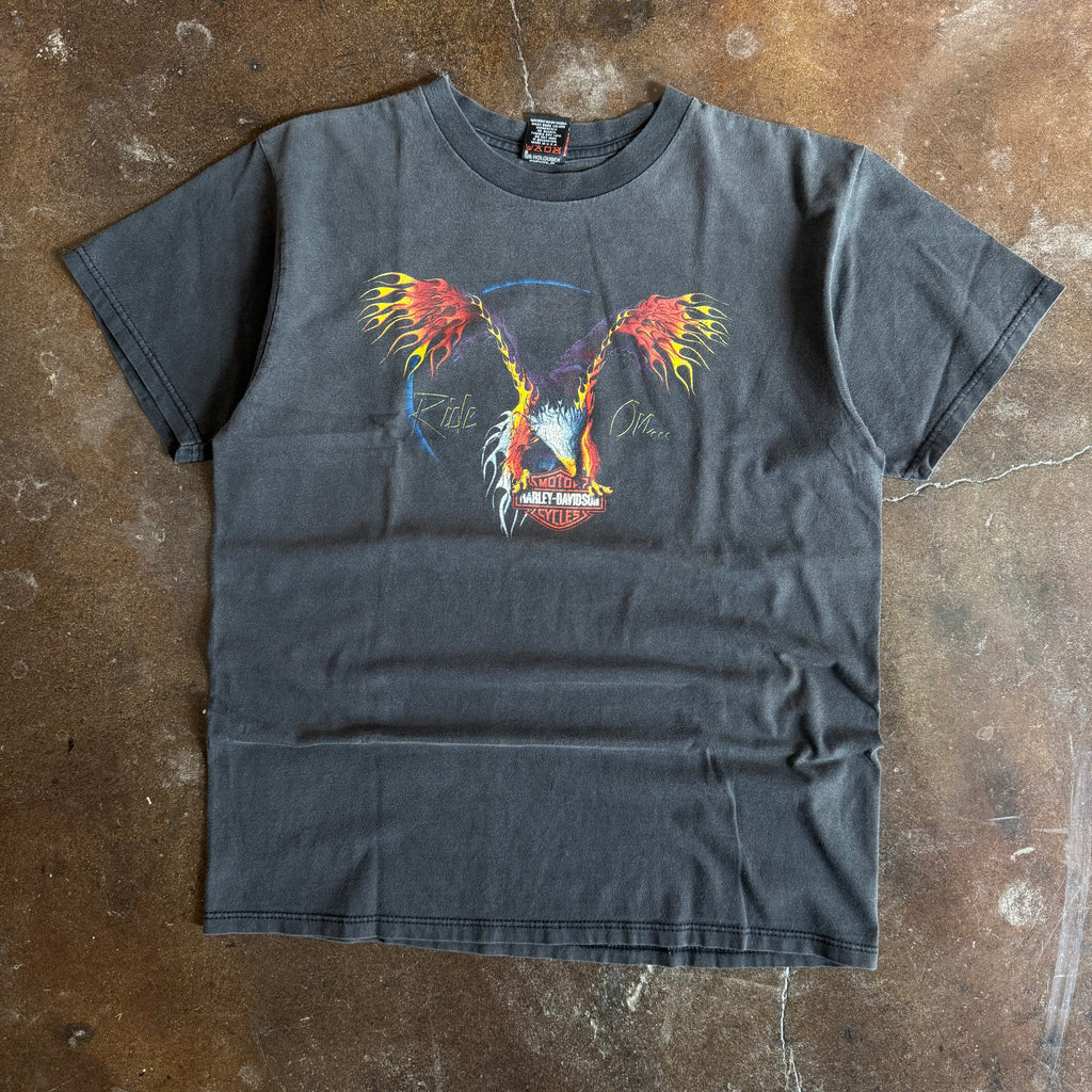 90’s Harley “Ride On” Flame Eagle Tee (L)
