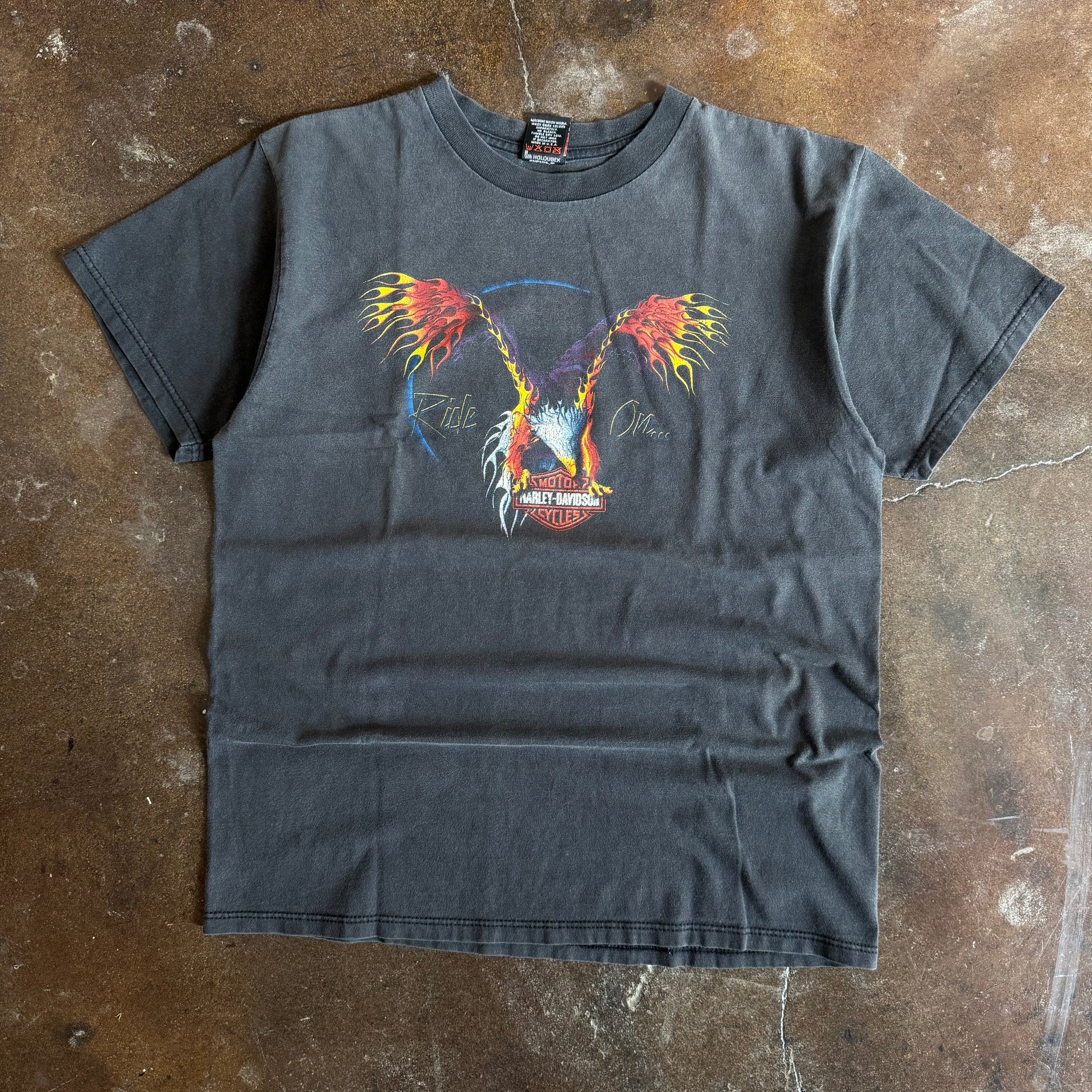 90’s Harley “Ride On” Flame Eagle Tee (L)