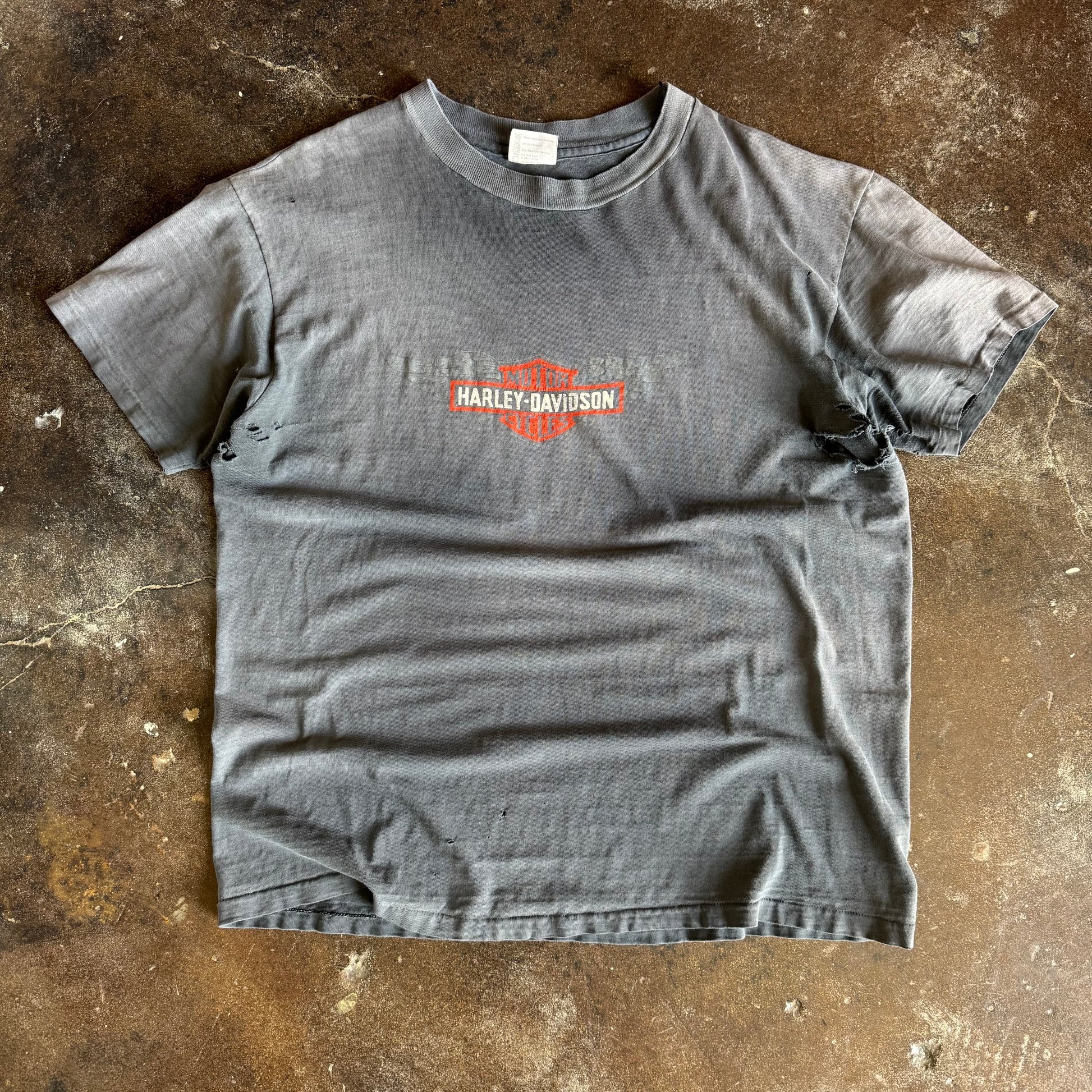 80’s Harley Wing Emblem Sun Faded Tee (XL)