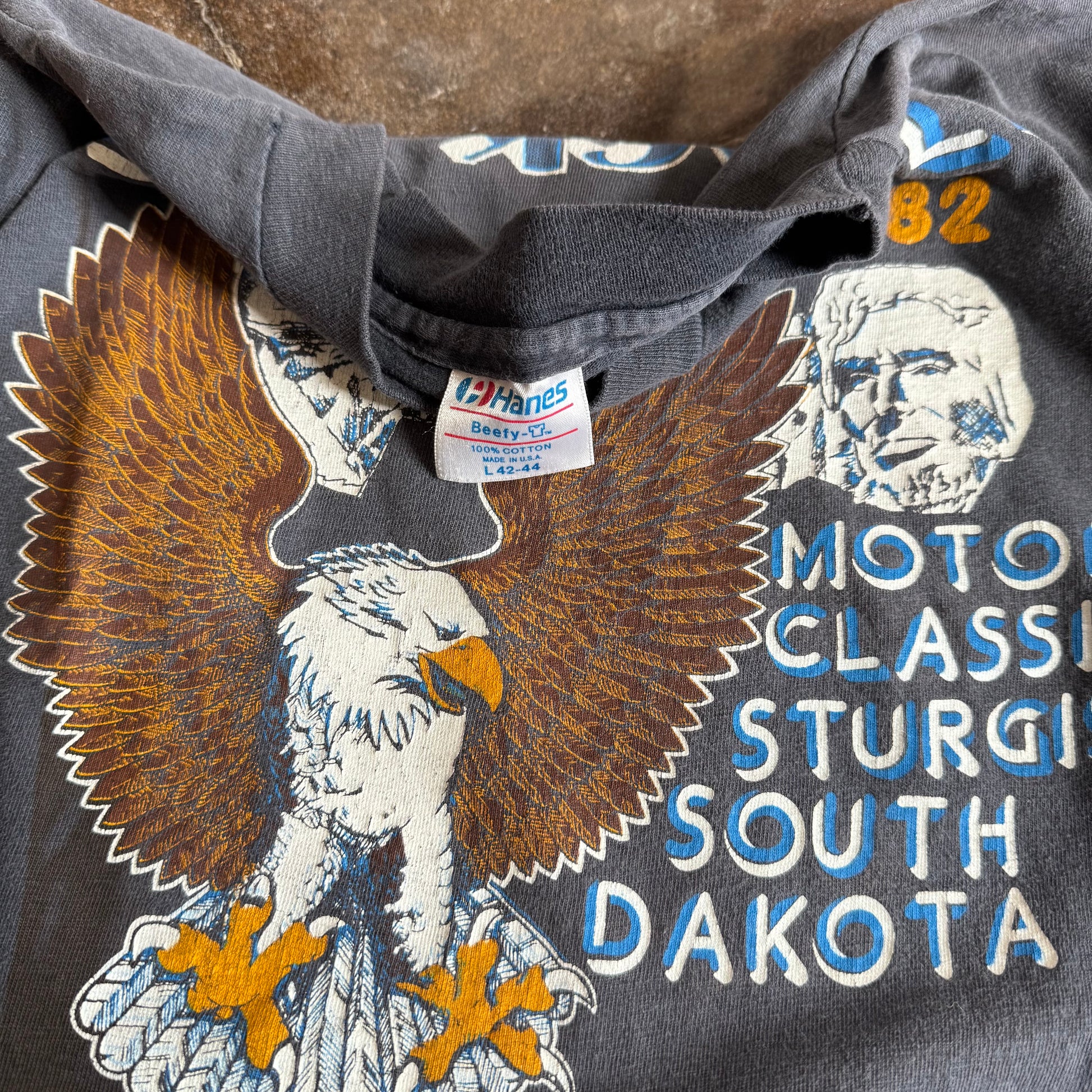 80’s Harley Black Hills Sun Faded Eagle Tee (L)