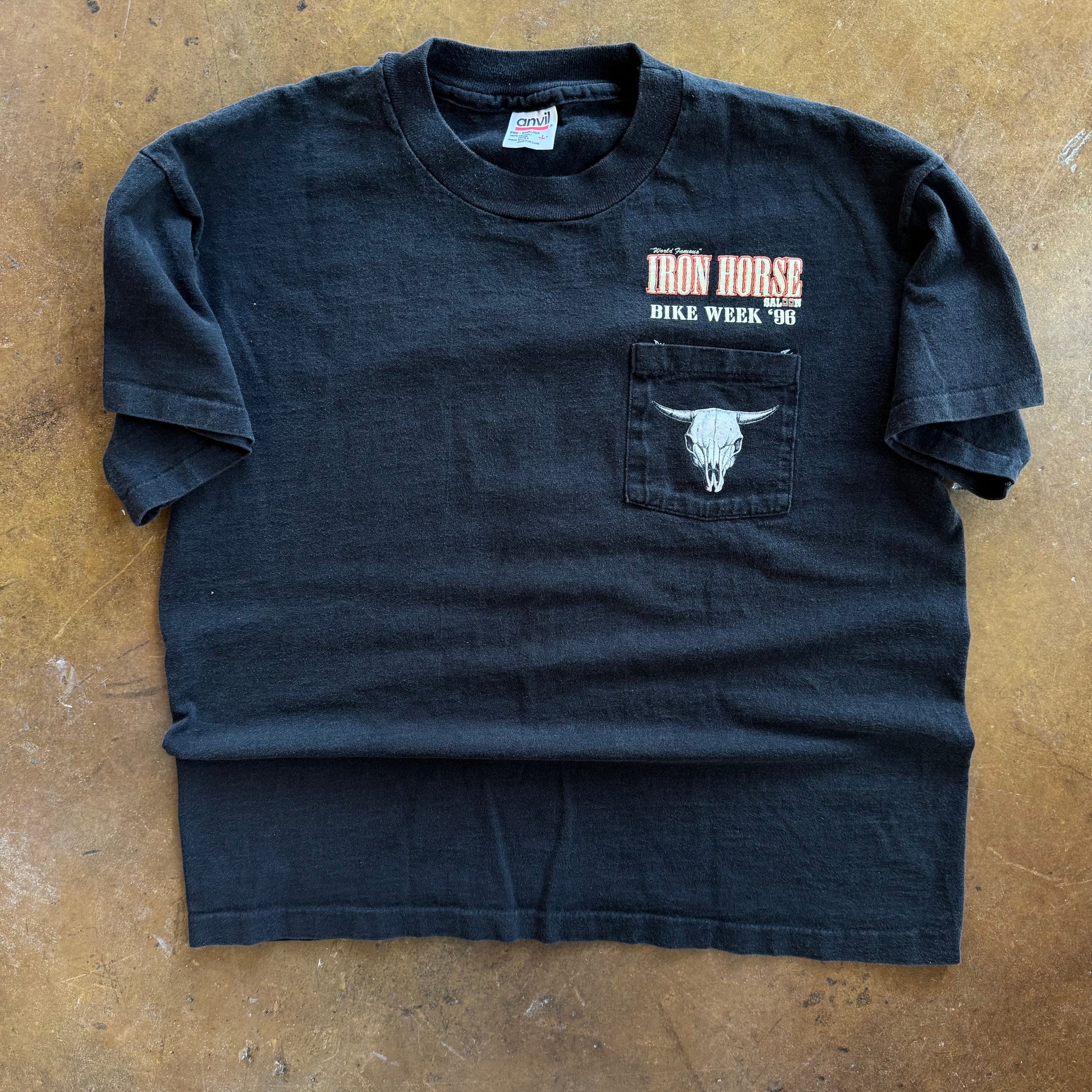 90’s Iron Horse Bike Week Pocket Tee (L)