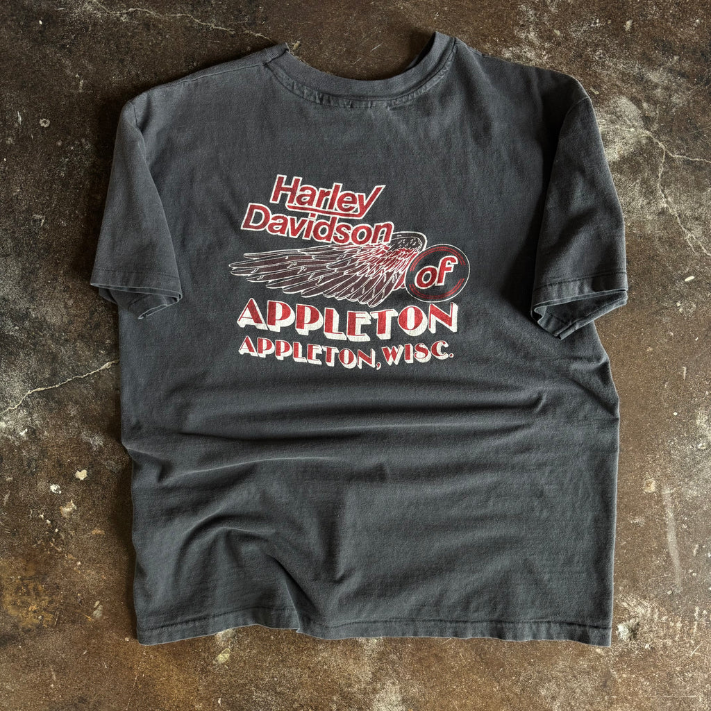 80’s Harley “Ride’n In The Wind” Sun Faded Tee (XL)