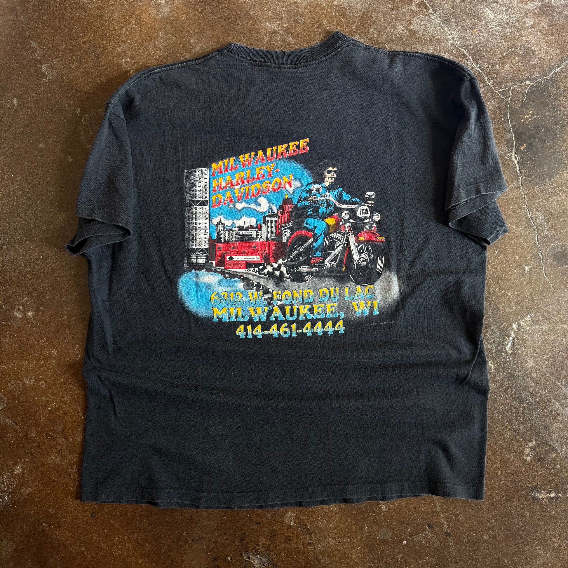 90’s Flaming Eagle Milwaukee Harley Tee (XL)
