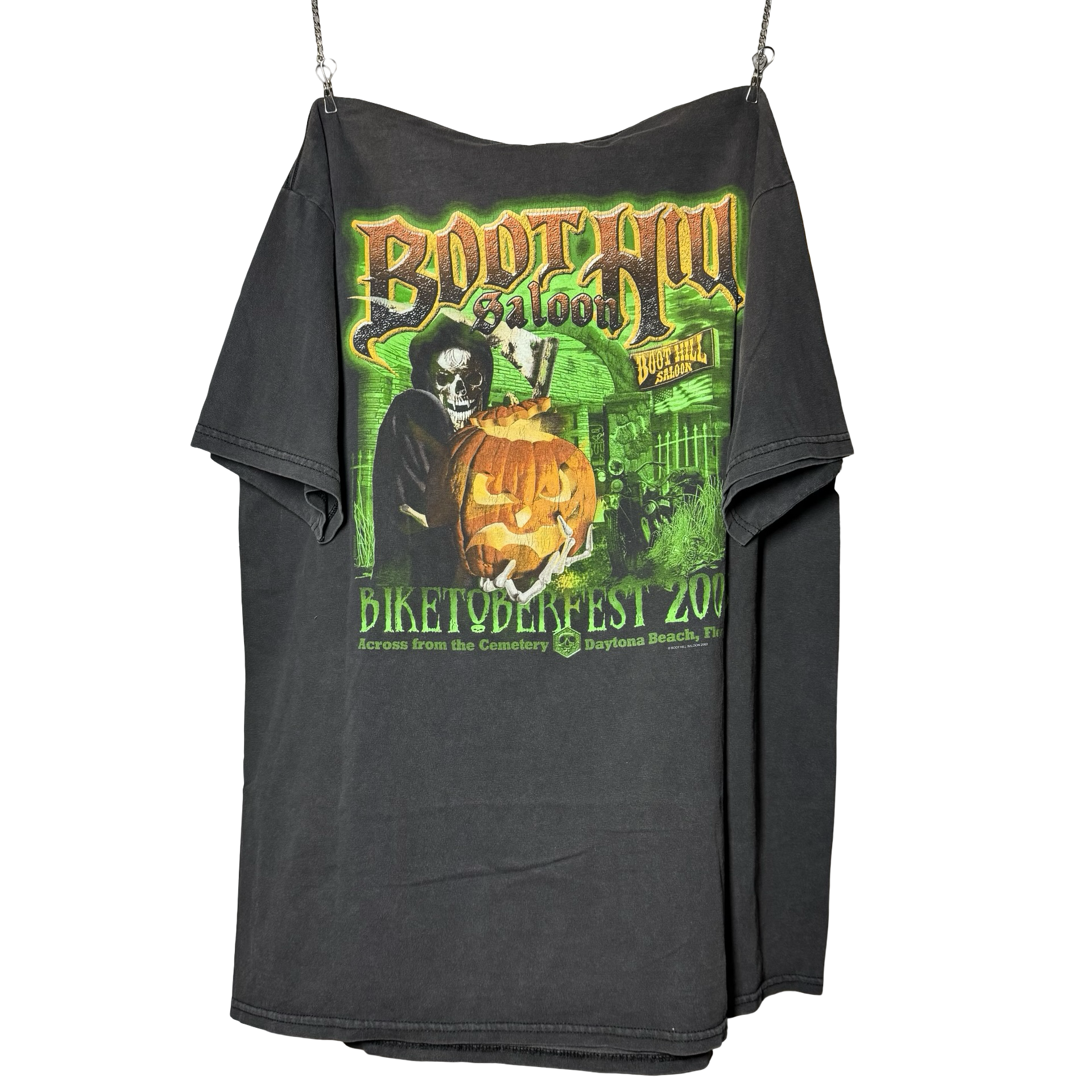 Y2K Boot Hill Saloon Bikeroberfest Reaper Tee Size XL