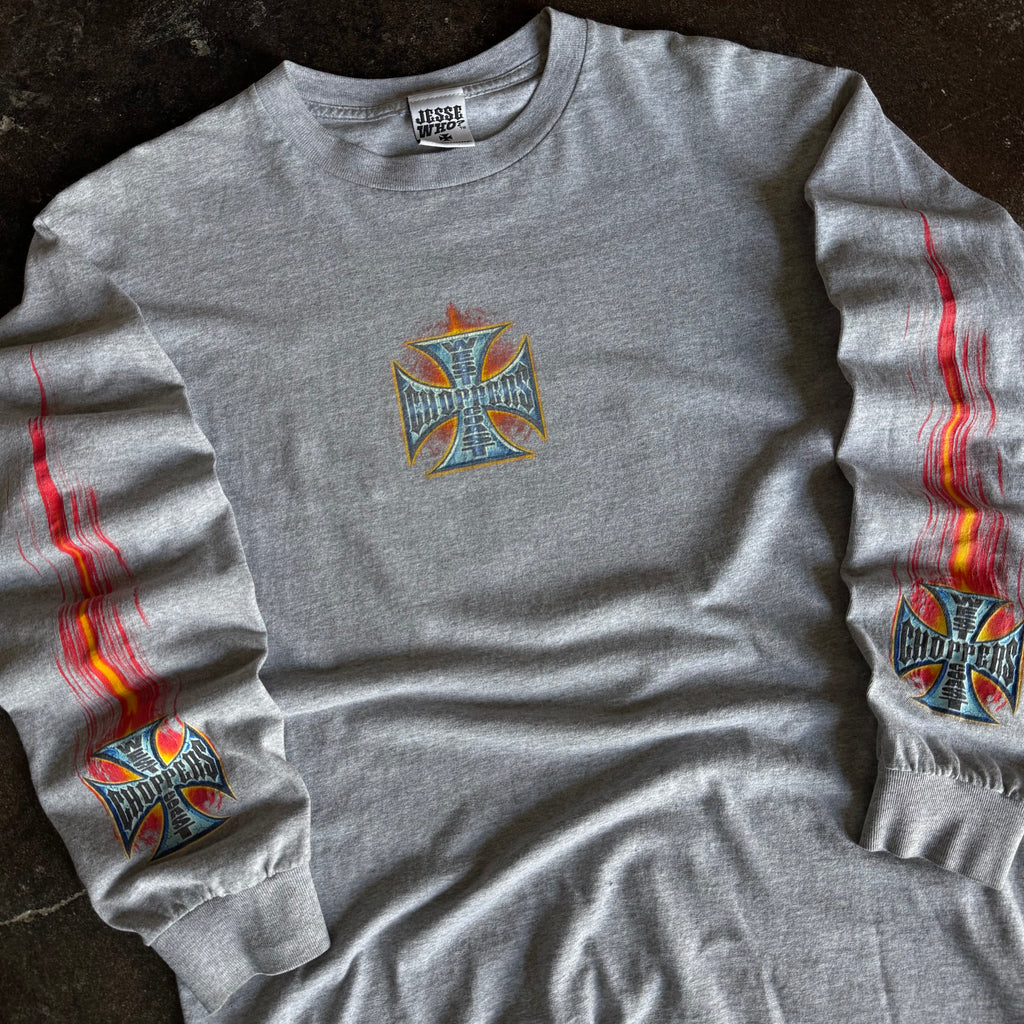 Y2K West Coast Choppers Flaming Logo Longsleeve (L)