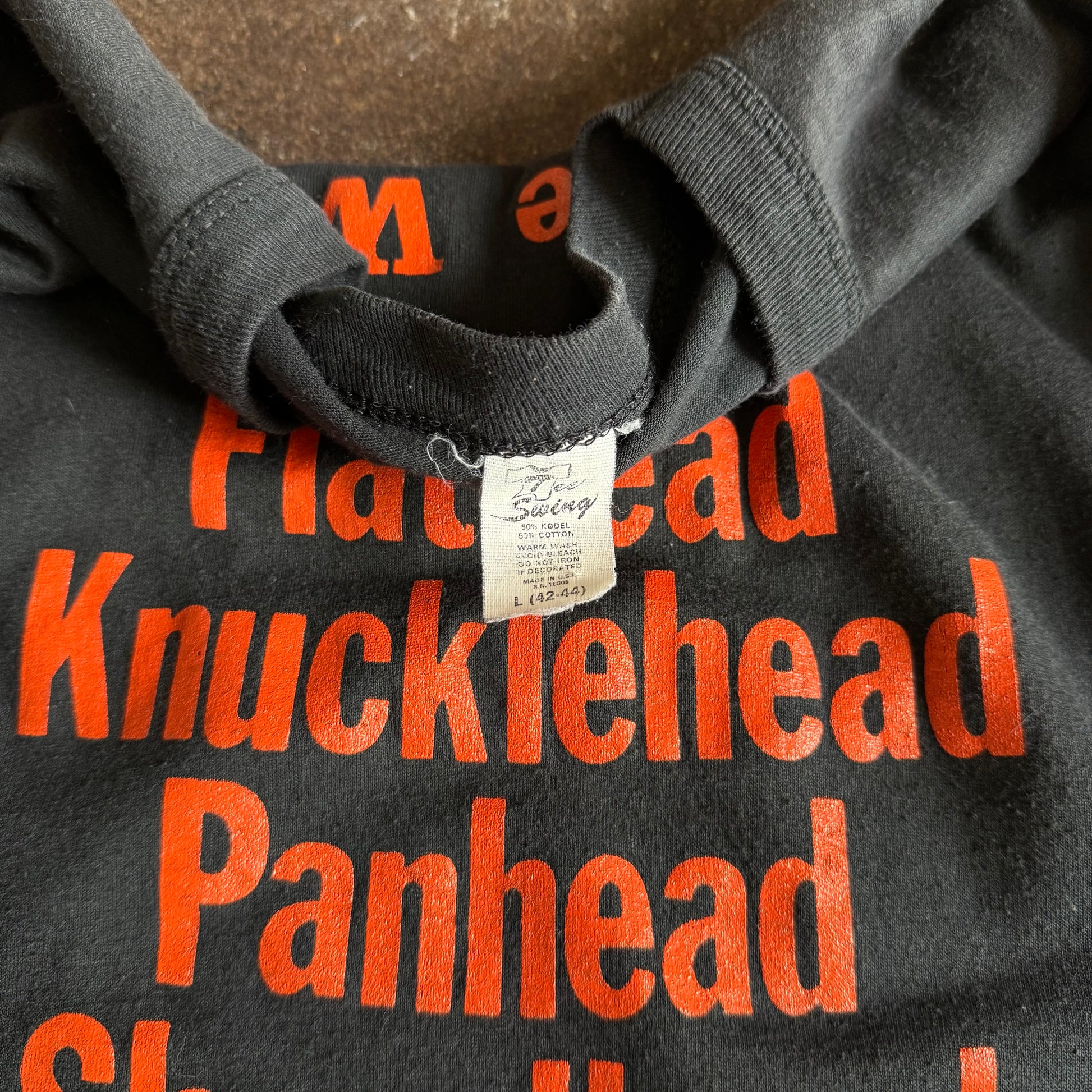 90’s Bike Week Gimmehead Engine Funny Word Tee (L)