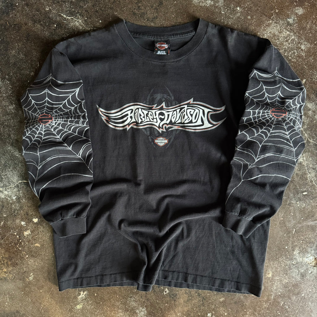 Y2K Harley Spiderweb Longsleeve Tee (XL)