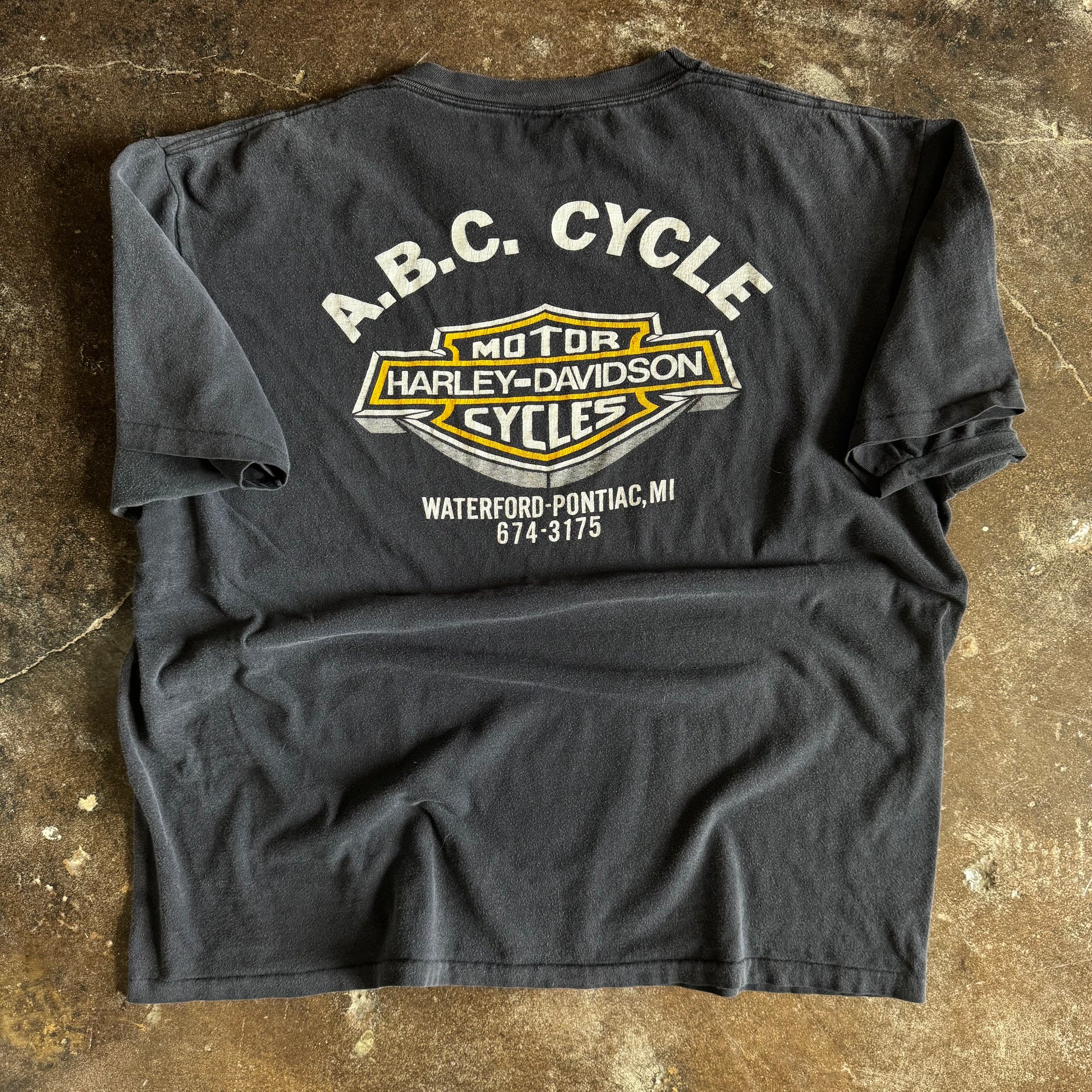 80’s Harley’s & Good Whiskey 3D Emblem Tee (XL)