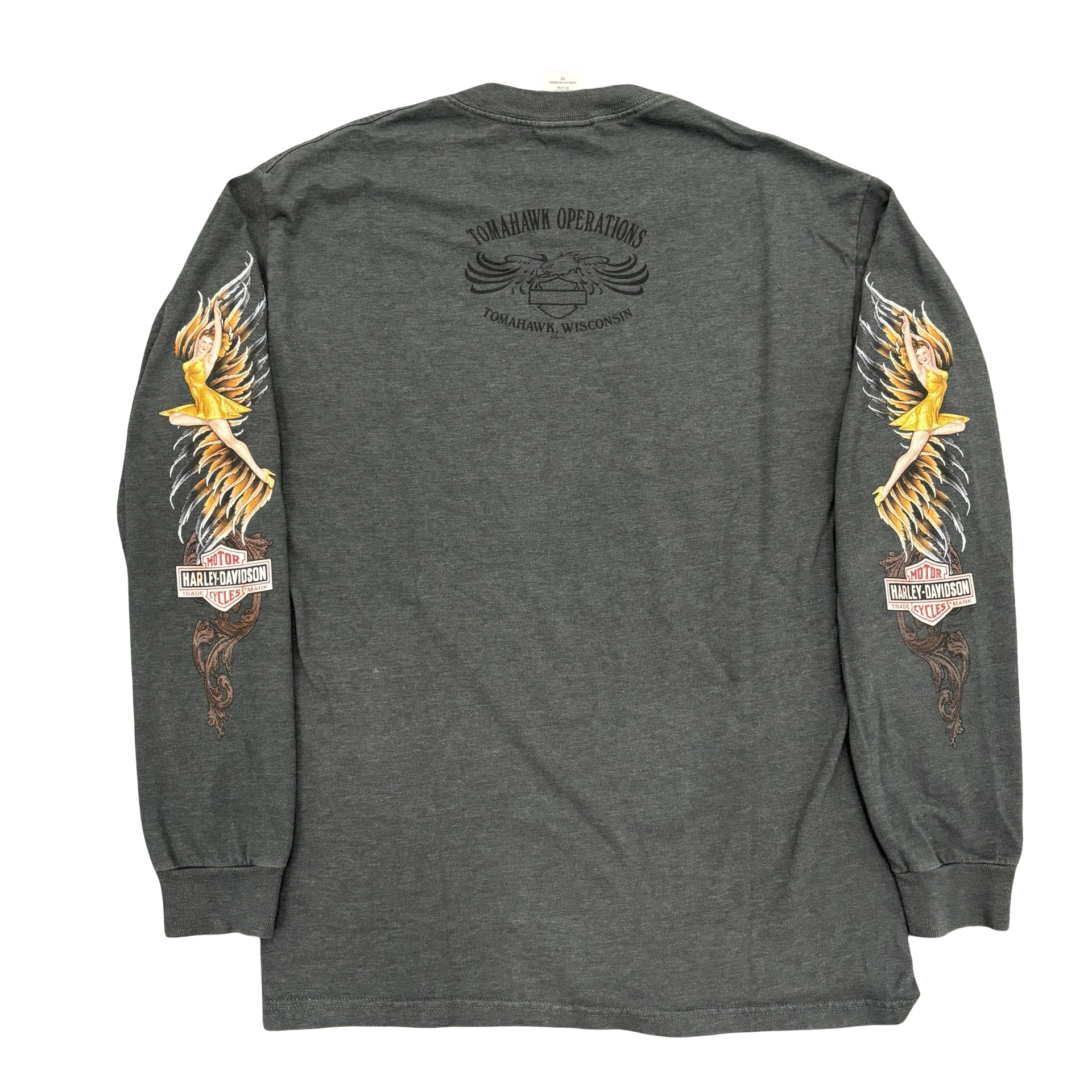 Y2K Harley Twin Angels Longsleeve Tee Size M