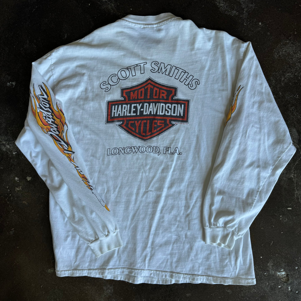 90’s Harley Flaming Eagle Longsleeve Tee (XL)