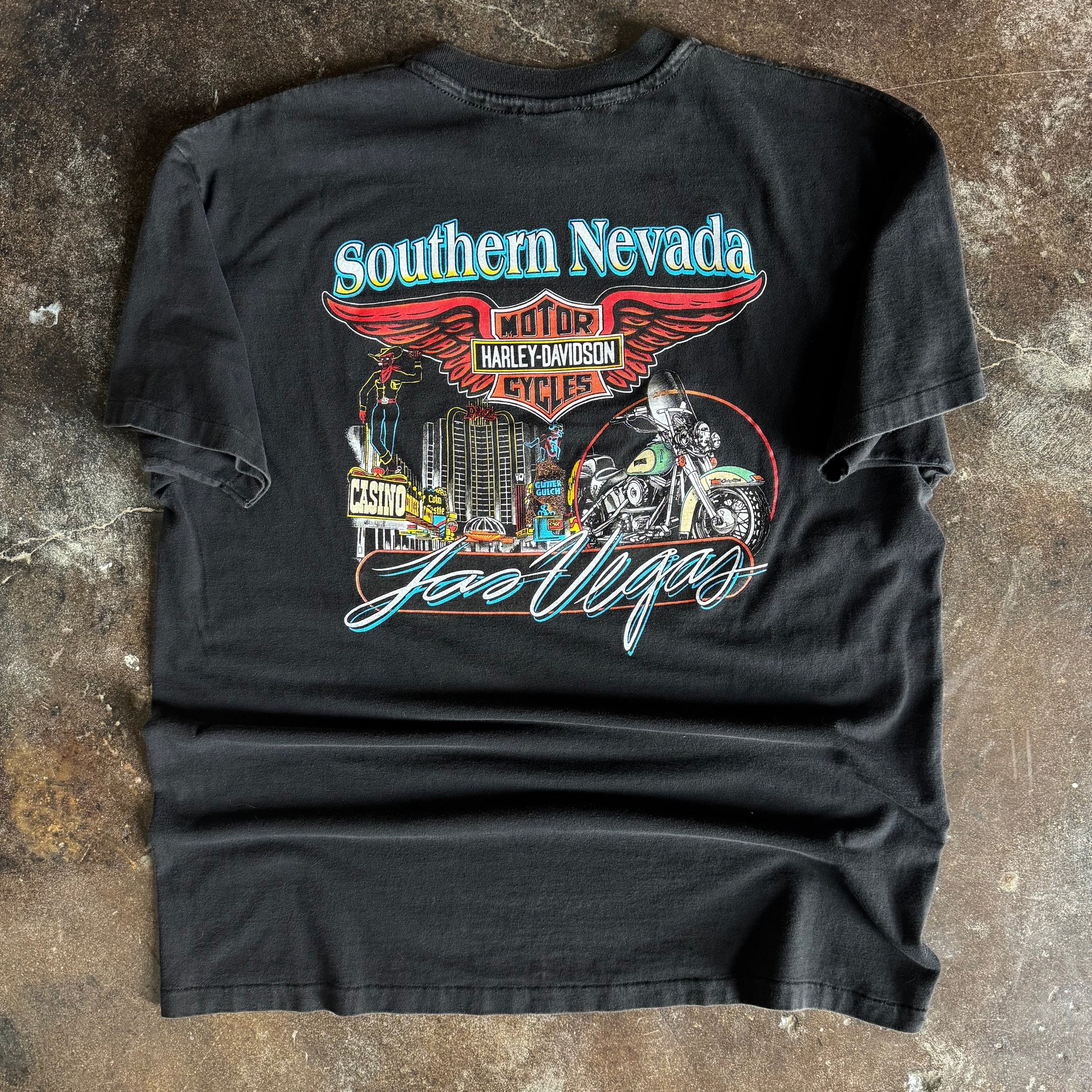 90’s Harley Untamed Flame Tiger Las Vegas Tee (XL)