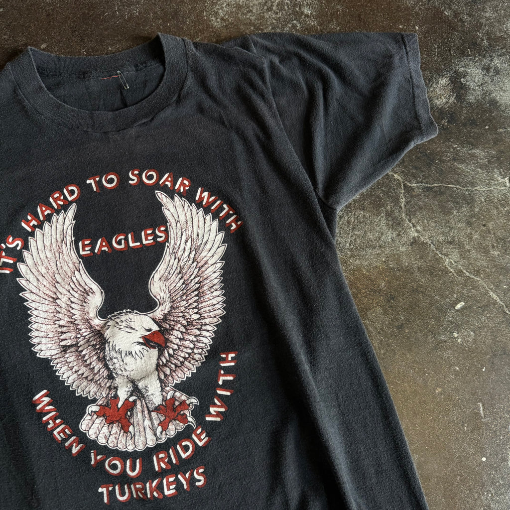 80’s Harley “Soar With Eagles, Ride With Turkeys” Illinois Tee (M/L)